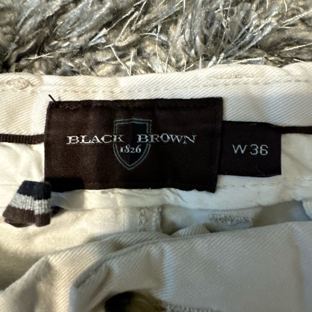 Black Brown 1826 men’s size 36 khaki shorts - Picture 2 of 4